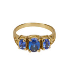 Xzota - Ringen - Vintage blue stone - Brass